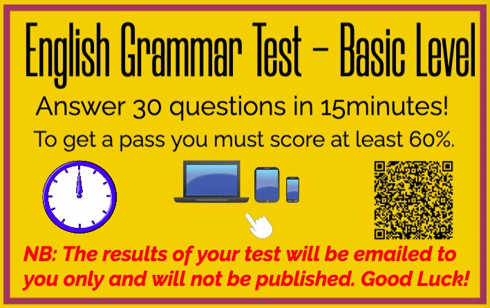 Free Online Grammar Test For Beginners